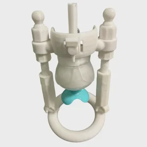 Foreskin Restoration Kit assembled with adjustable frame, donut ring, and silicone gripping component.