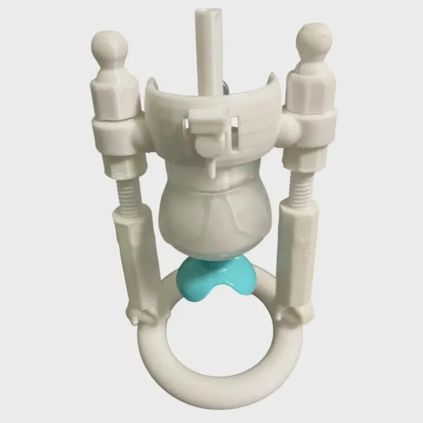 Foreskin Restoration Kit assembled with adjustable frame, donut ring, and silicone gripping component.